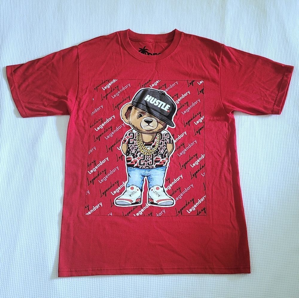 VIBES😎 Legendary Hustle Teddy Bear🧸 Graphic Tee👕 - NWOT